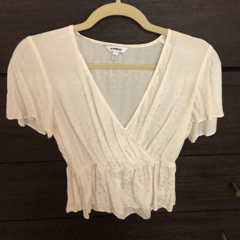 Express V neck wrap top- like new, worn once